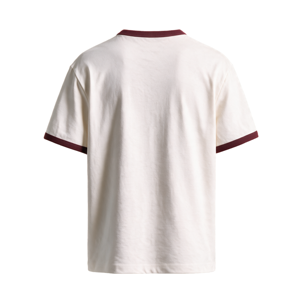Coastline Ringer Tee – Deep Maroon