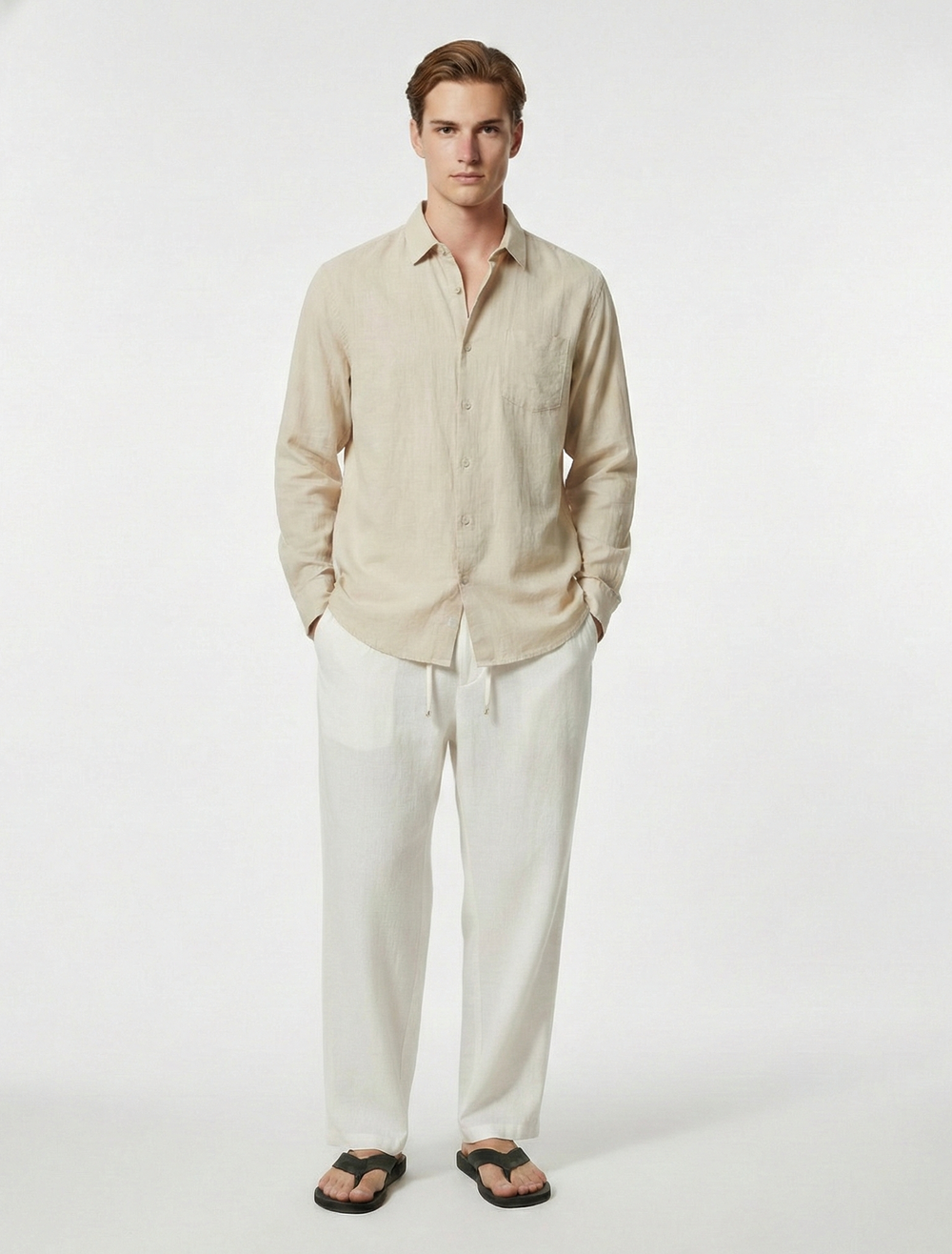 LINEN SHIRT BEIGE
