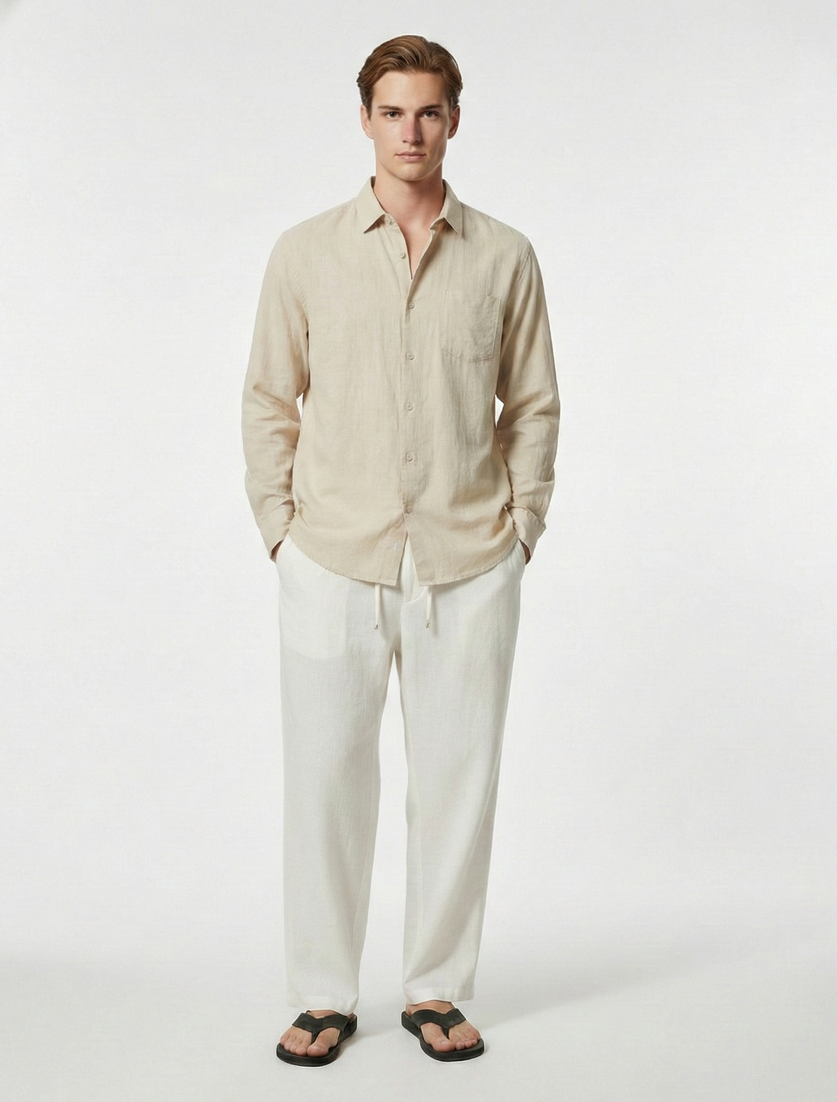 LINEN SHIRT BEIGE