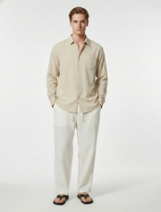 LINEN SHIRT BEIGE