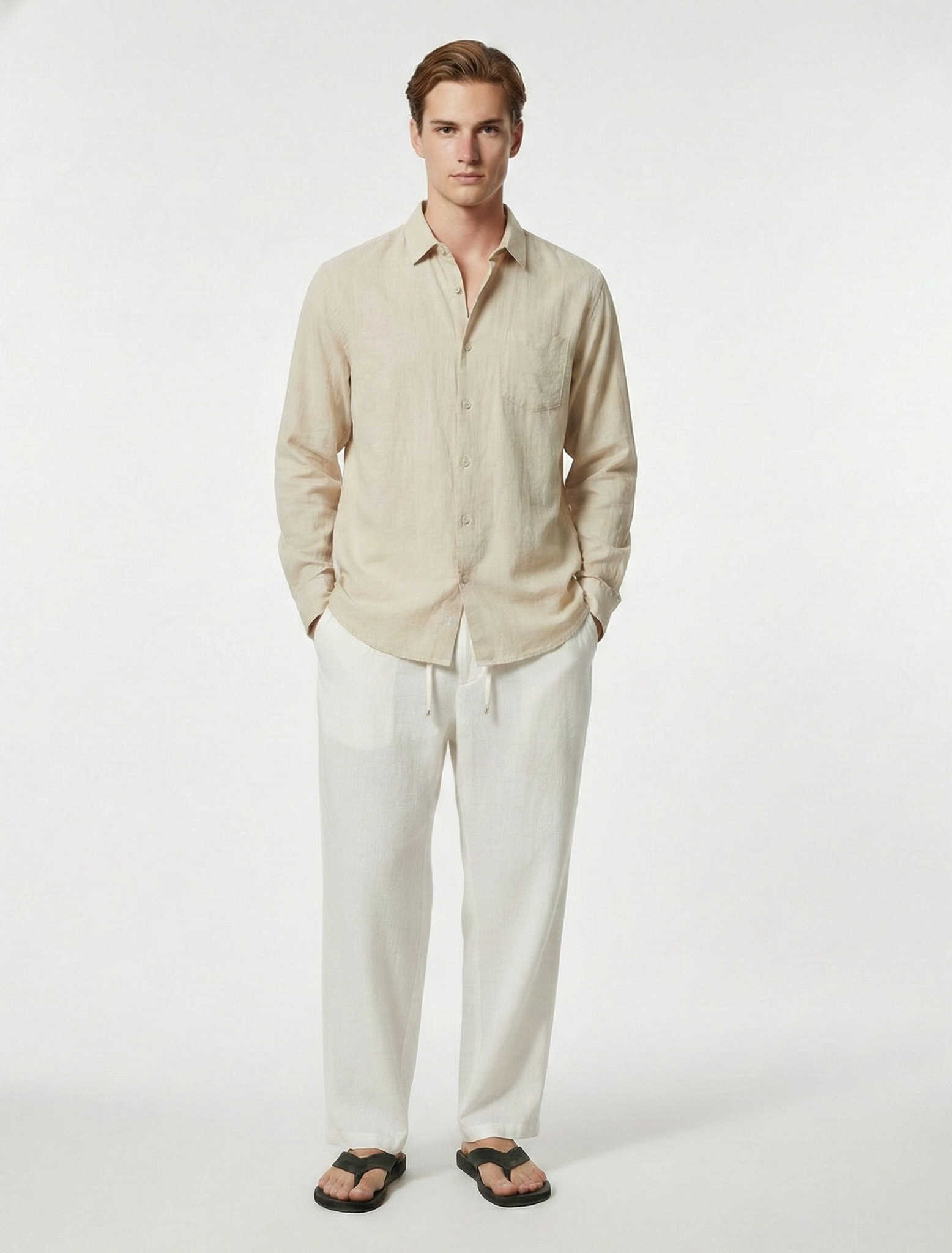 LINEN SHIRT BEIGE