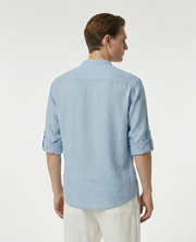CAPRI LINEN SUMMER SHIRT SKY BLUE