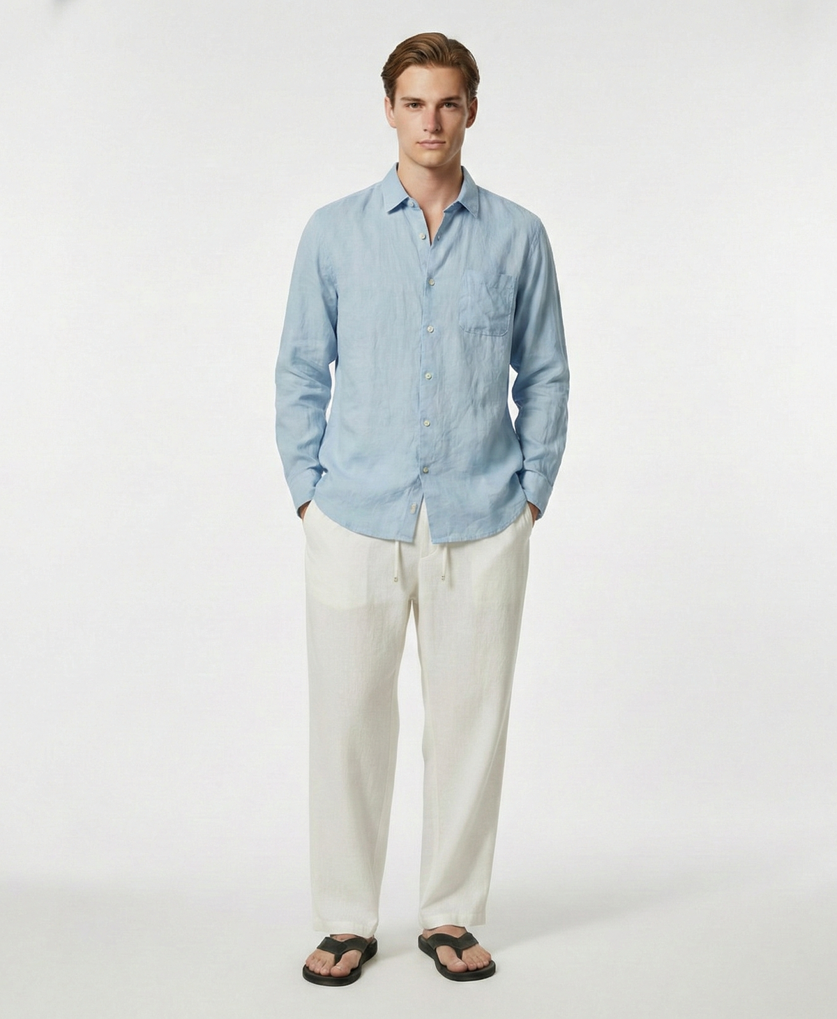 LINEN SHIRT BLUE