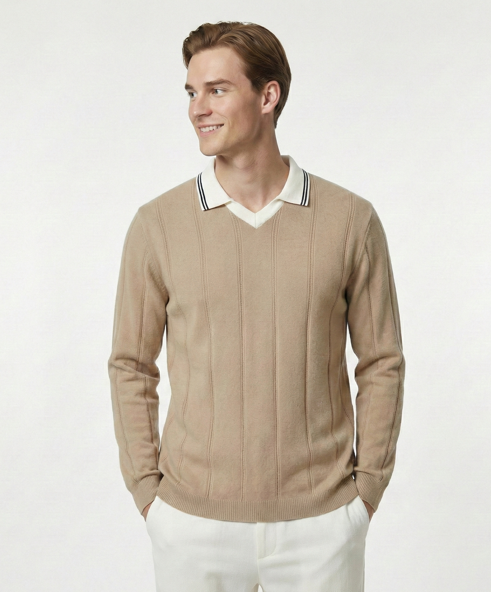 Alan Koch Noir Heritage Beige Polo