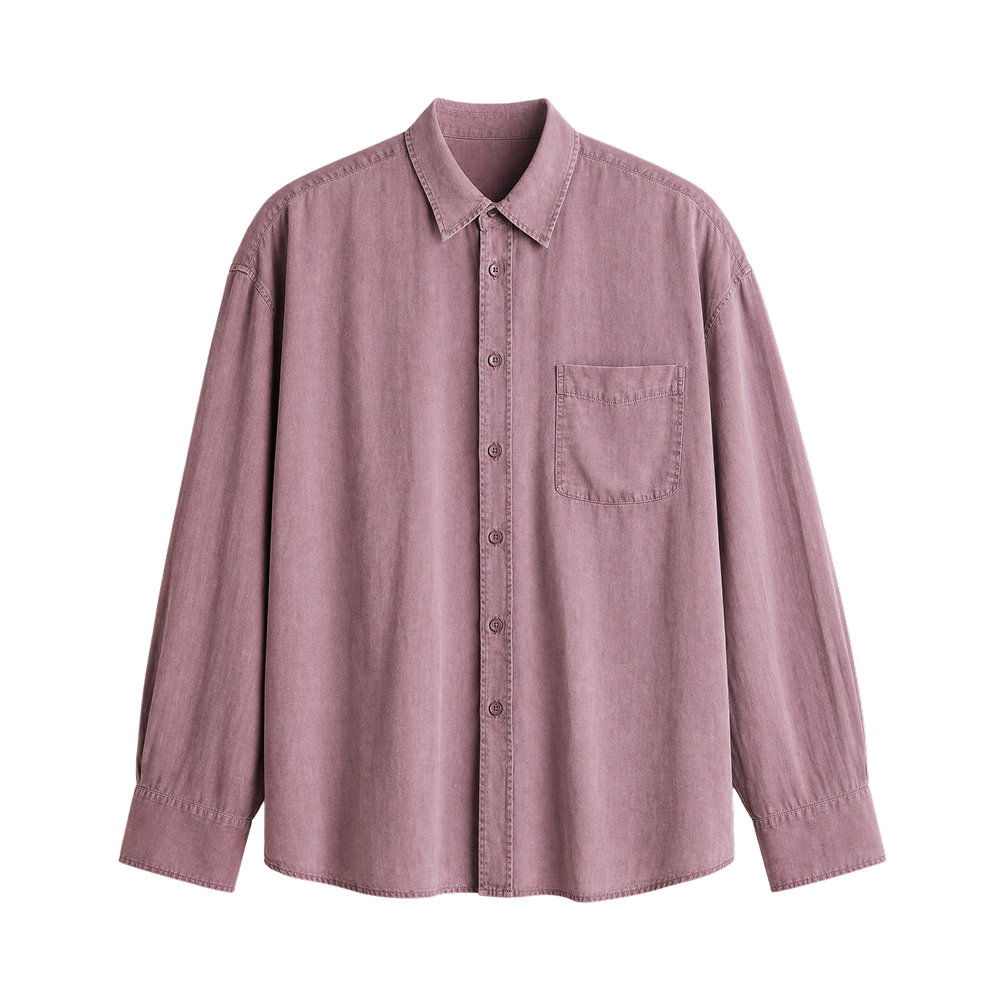 Harbor Linen Blend Shirt - Dusty Burgundy