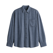 Harbor Linen Blend Shirt - Slate Blue