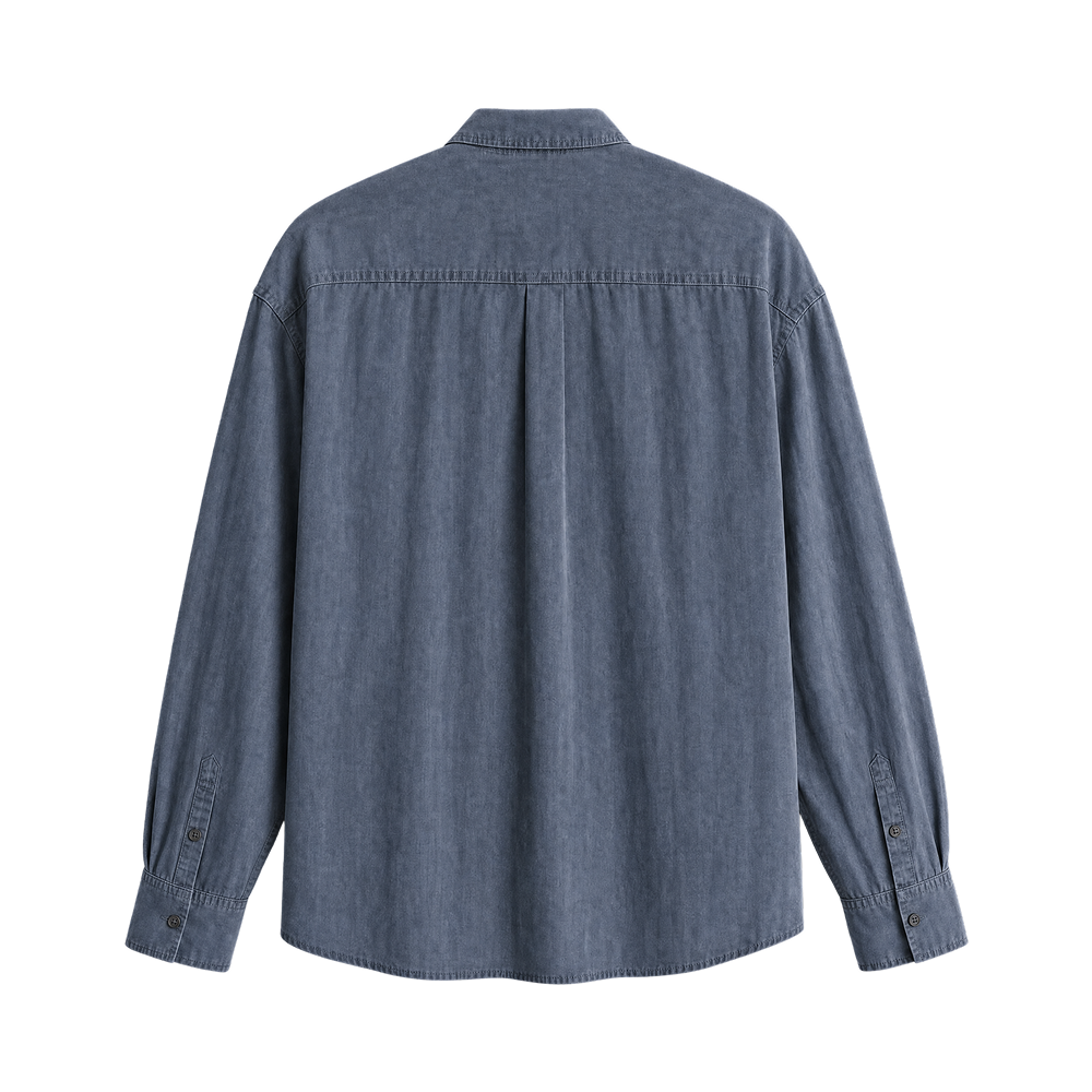 Harbor Linen Blend Shirt - Slate Blue