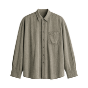 Harbor Linen Blend Shirt - Stone Olive