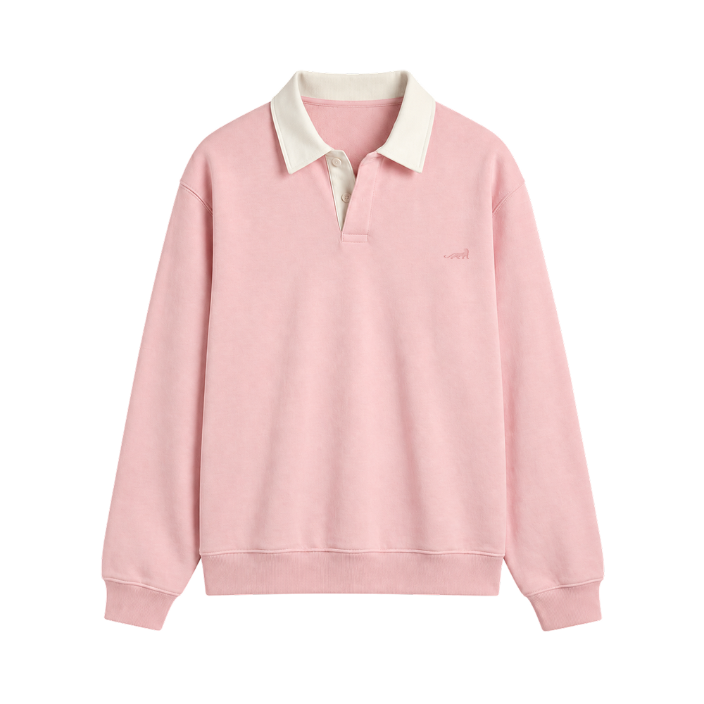 Heritage Classic Polo Sweatshirt – Blush Pink