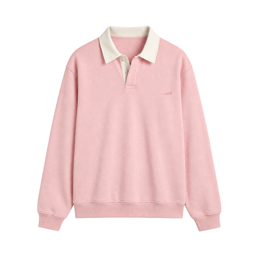 Heritage Classic Polo Sweatshirt – Blush Pink