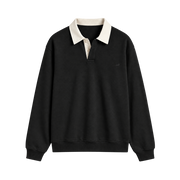Heritage Classic Polo Sweatshirt – Jet Black