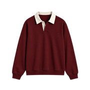 Heritage Classic Polo Sweatshirt – Maroon
