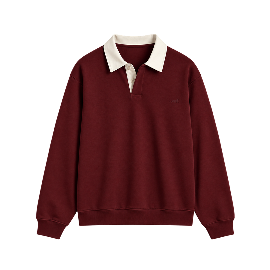 Heritage Classic Polo Sweatshirt – Maroon