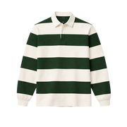 Heritage Stripe Rugby – Forest Green