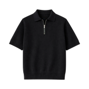 Legacy Classic Zip Polo - Noir Black