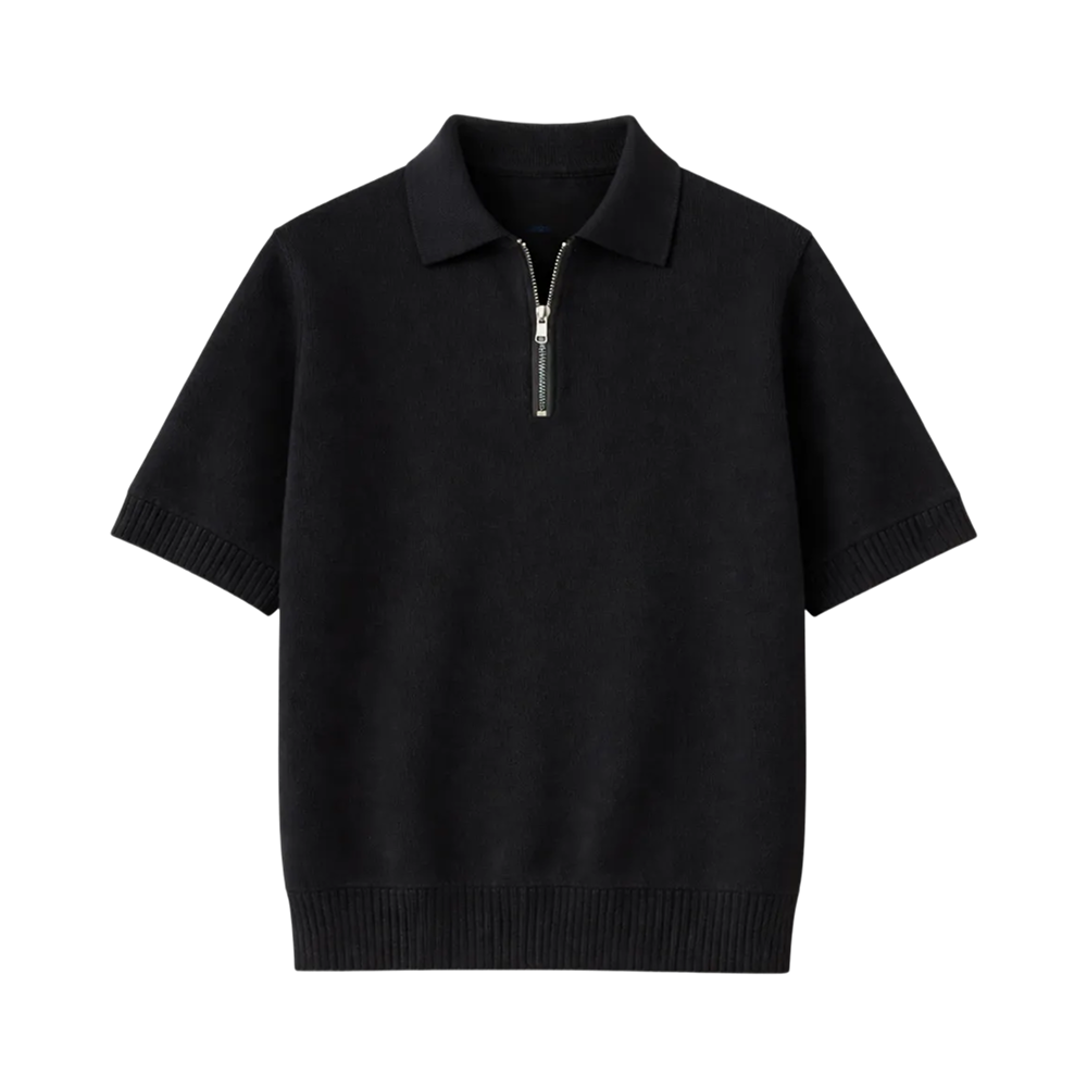 Legacy Classic Zip Polo - Noir Black