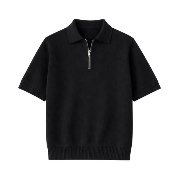 Legacy Classic Zip Polo - Noir Black