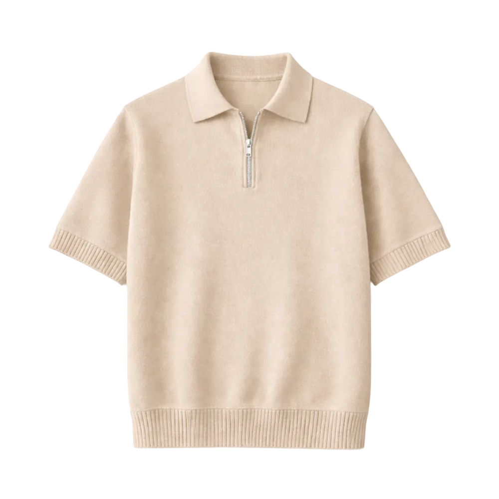 Legacy Classic Zip Polo - Oat