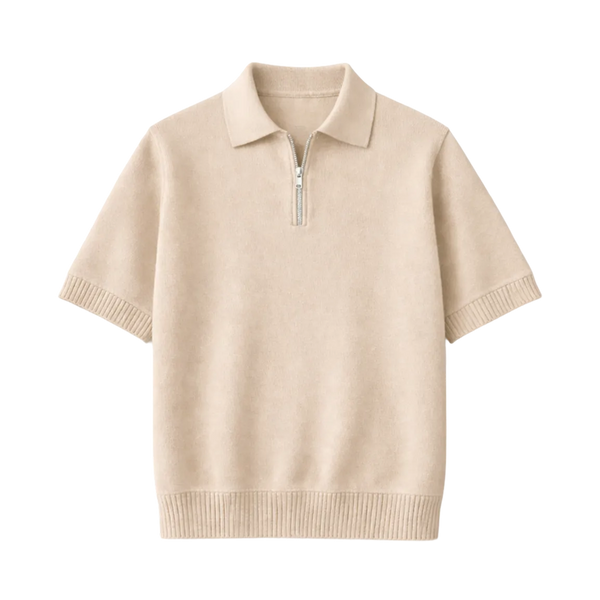 Legacy Classic Zip Polo - Oat