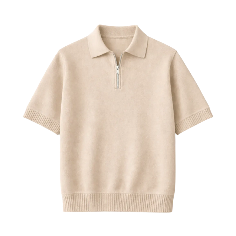 Legacy Classic Zip Polo - Oat