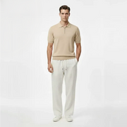 Legacy Classic Zip Polo - Oat