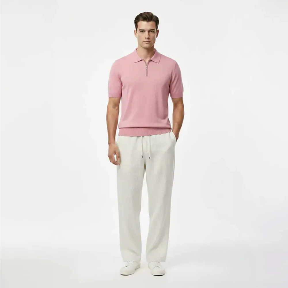 Legacy Classic Zip Polo - Blush