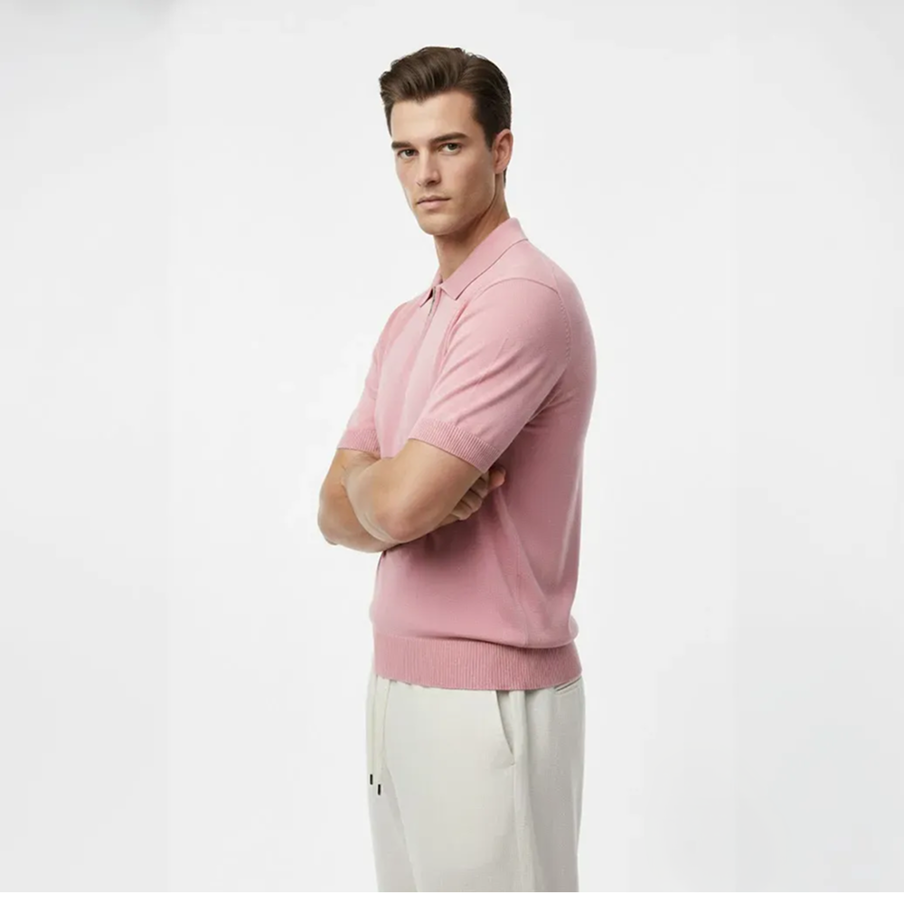 Legacy Classic Zip Polo - Blush