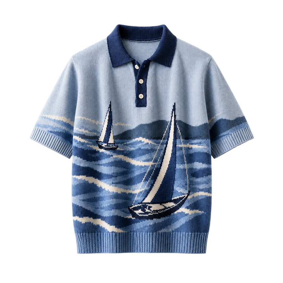 Marina Yacht Club Jacquard Polo T-Shirt