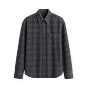 Marlow Denim Plaid Shirt – Washed Charcoal