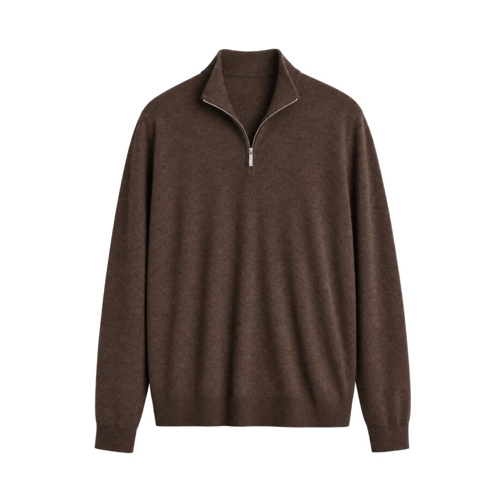 Meridian AirTouch Quarterzip Polo – Dark Cocoa