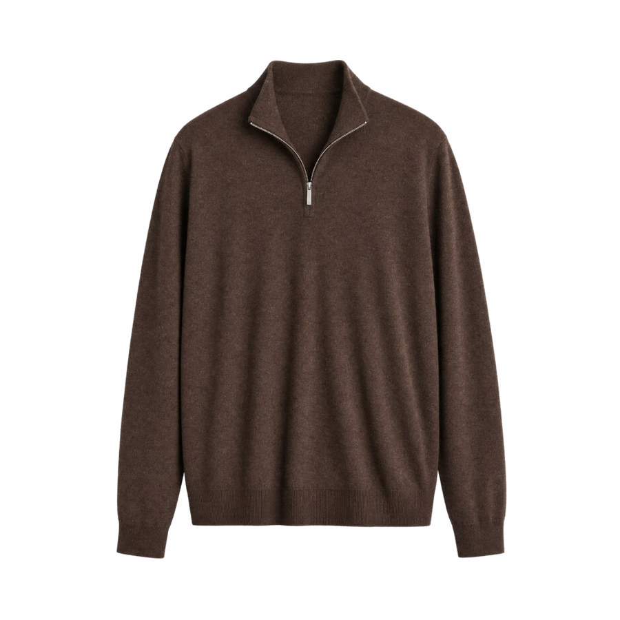 Meridian AirTouch Quarterzip Polo – Dark Cocoa