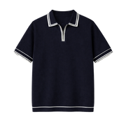 Monaco Knit Polo – Deep Navy