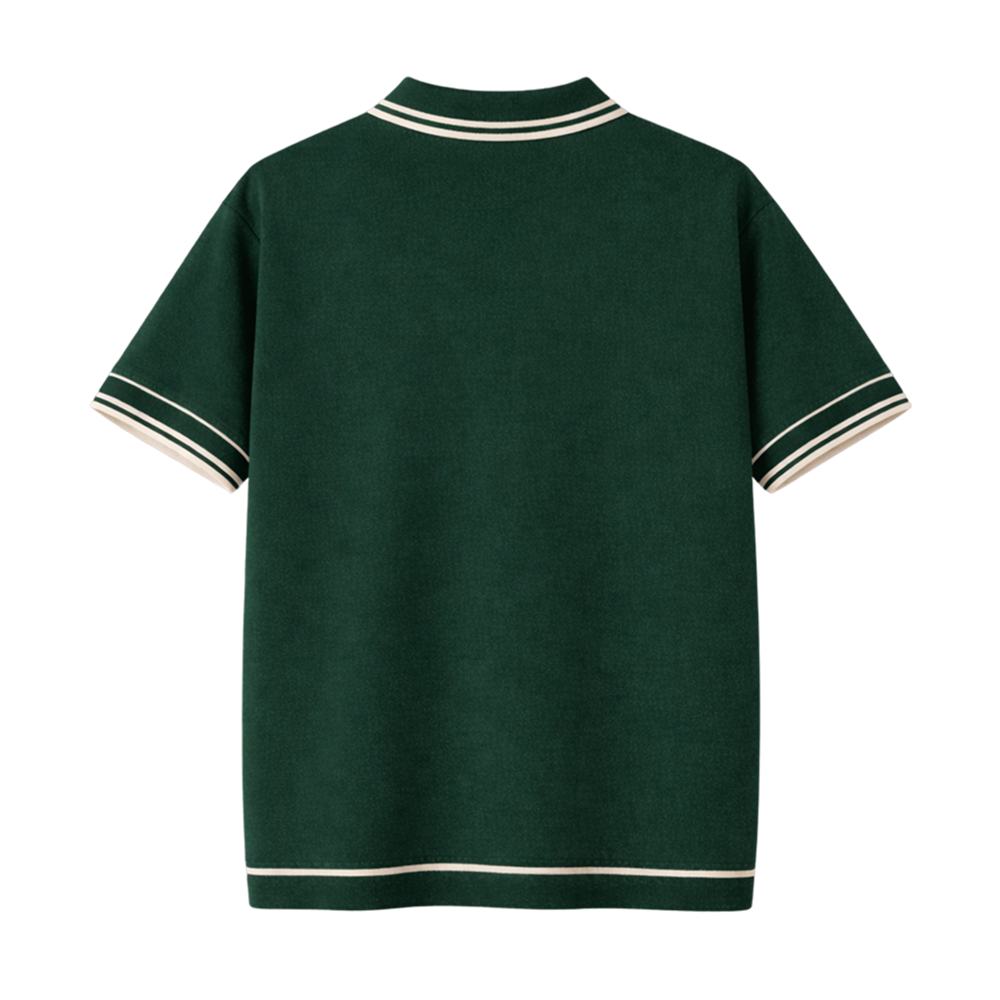 Monaco Knit Polo – Forest
