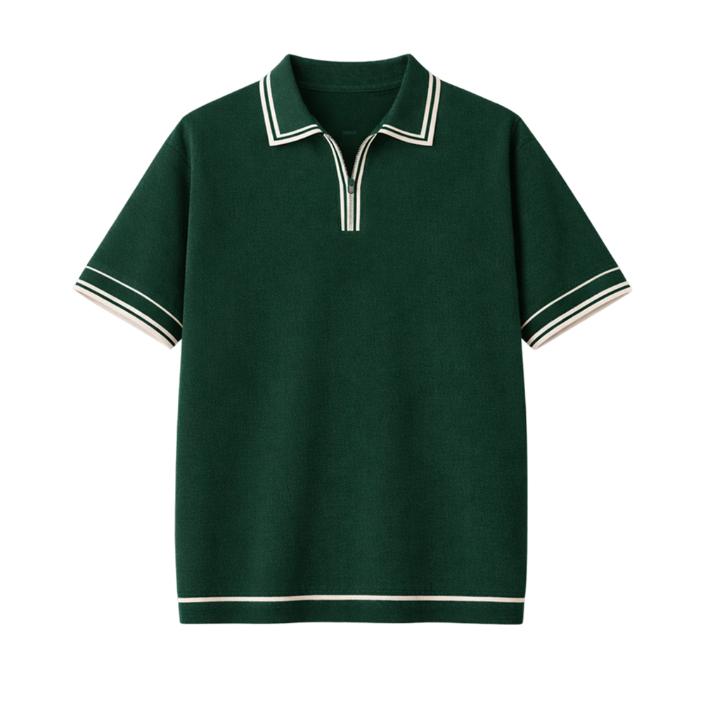 Monaco Knit Polo – Forest