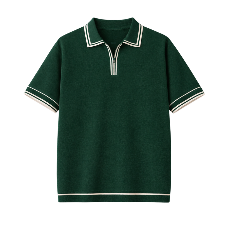 Monaco Knit Polo – Forest