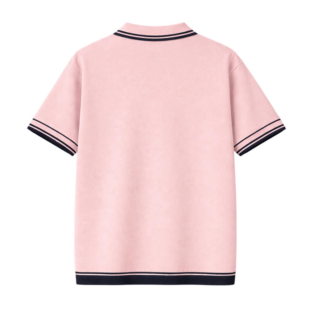 Monaco Knit Polo – Rose