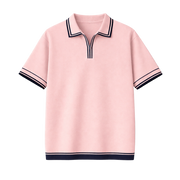 Monaco Knit Polo – Rose