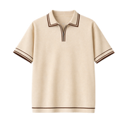 Monaco Knit Polo – Warm Oat