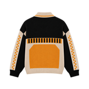 Motorsport Racing Knit Jacket – Black Orange
