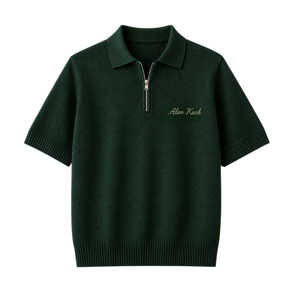Polo Club Rider Quarter Zip T-shirt - Forest