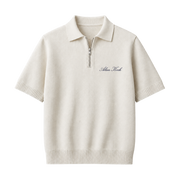 Polo Club Rider Quarter Zip T-shirt - Ivory