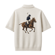 Polo Club Rider Quarter Zip T-shirt - Ivory