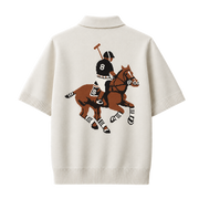 Polo Club Rider Quarter Zip T-shirt - Ivory