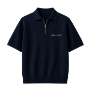 Polo Club Rider Quarter Zip T-shirt - Midnight Navy
