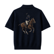 Polo Club Rider Quarter Zip T-shirt - Midnight Navy