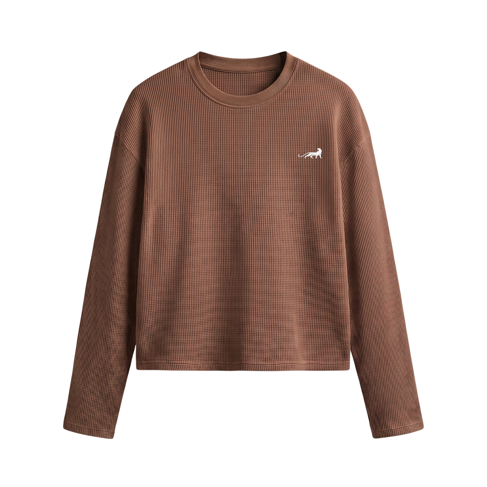 Reserve Relaxed Waffle Tee - Burnt Umber