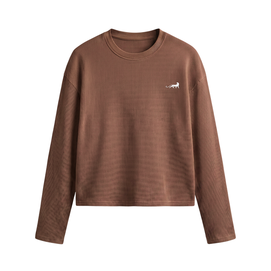 Reserve Relaxed Waffle Tee - Burnt Umber