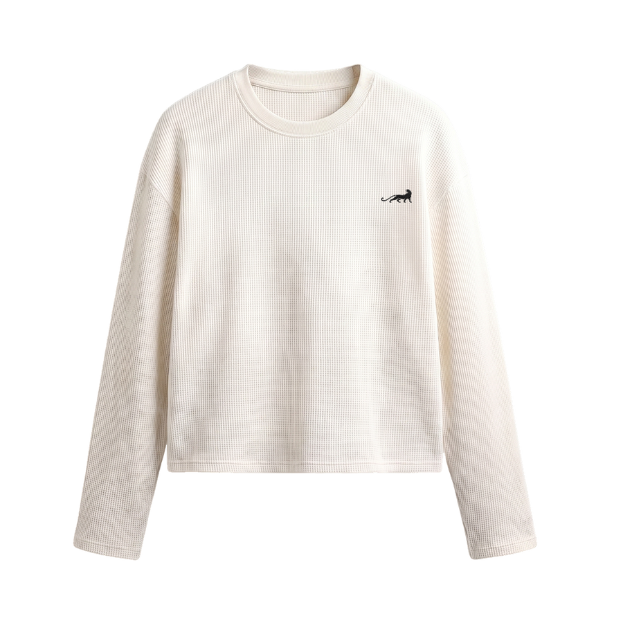Reserve Relaxed Waffle Tee - Ivory Sand