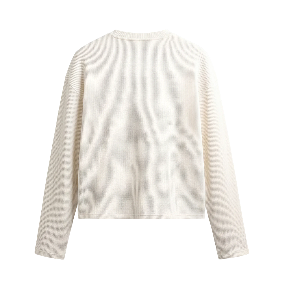 Reserve Relaxed Waffle Tee - Ivory Sand
