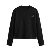Reserve Relaxed Waffle Tee - Obsidian Black